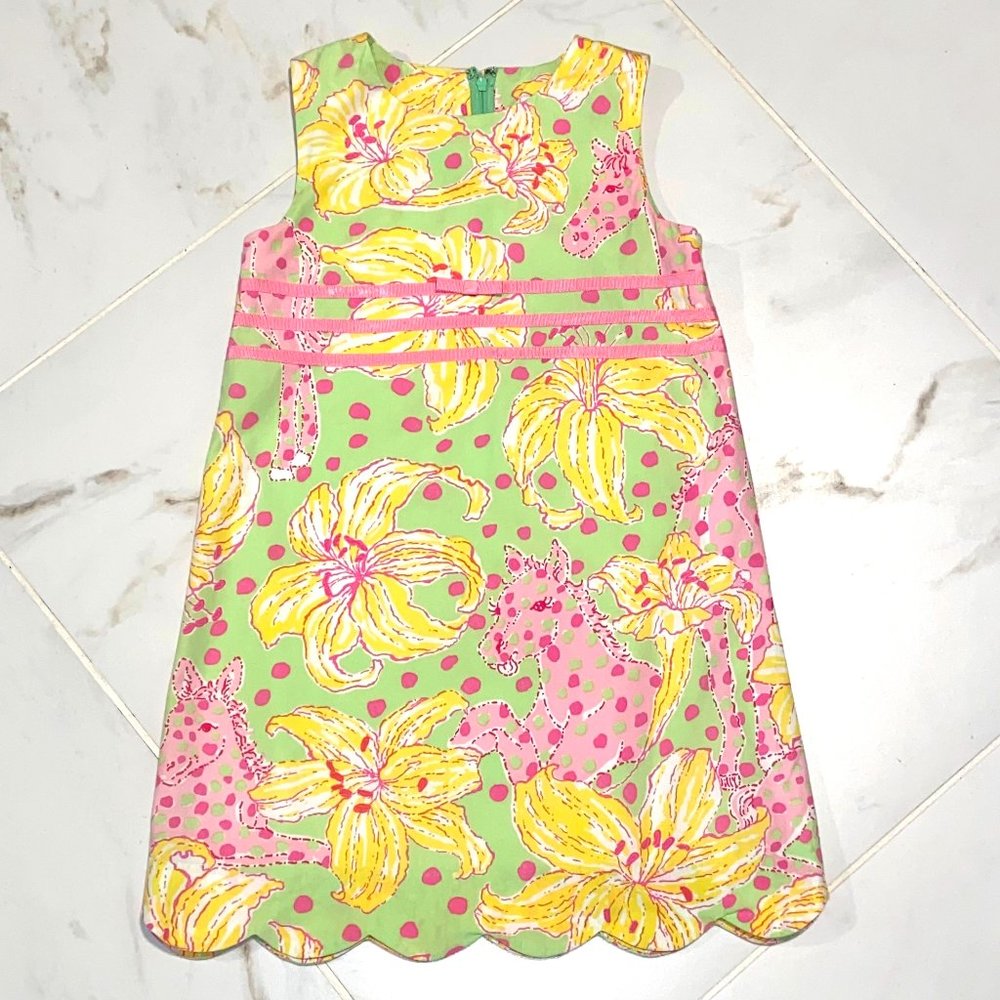 Lilly Pulitzer Fillies for Lilies Pink Horse Shift Dress